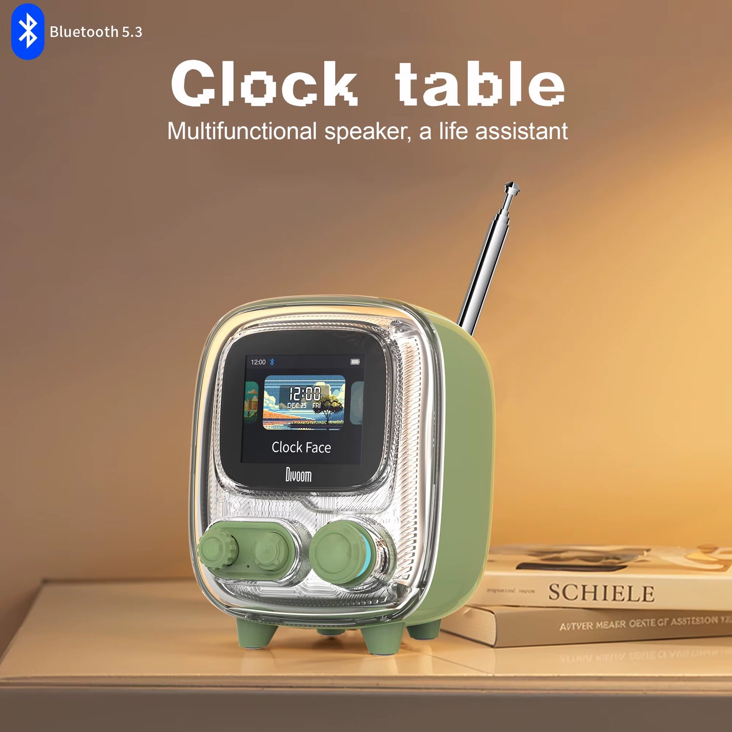 T-Tiivoo-2 Mini Retro White Noise Bluetooth Speaker Portable Vintage Sleep Aid Bluetooth Speaker High Quality Subwoofer